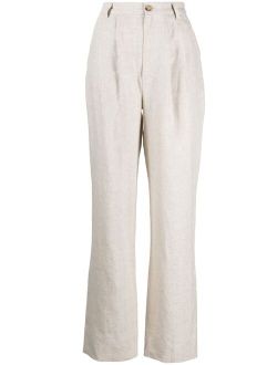 Reformation Mason linen high-waisted trousers
