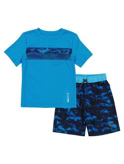 Boys 4-7 ZeroXposur Marine Sun Top & Shorts Set