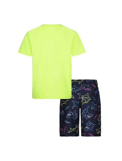 Boys 4-7 Hurley Sharkbite Tee & Swim Shorts Set