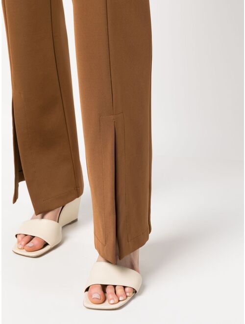 PINKO slit-detail flared trousers