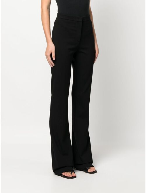 PINKO high-waisted flared crepe trousers