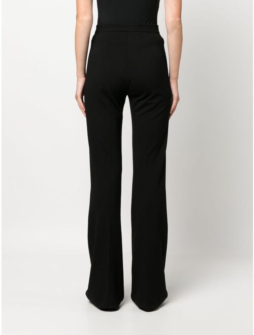 PINKO high-waisted flared crepe trousers