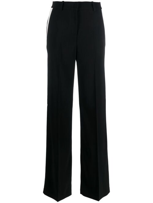 PINKO wide-leg contrasting-panel trousers