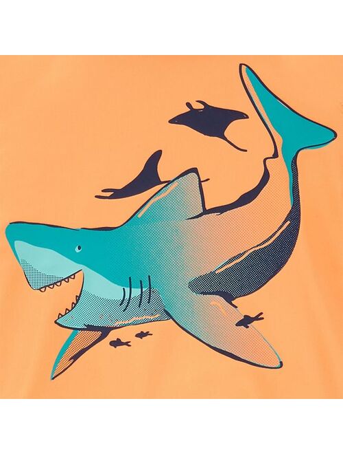 carters Toddler Boy Carter's Shark Rash Guard Top & Swim Trunks Set