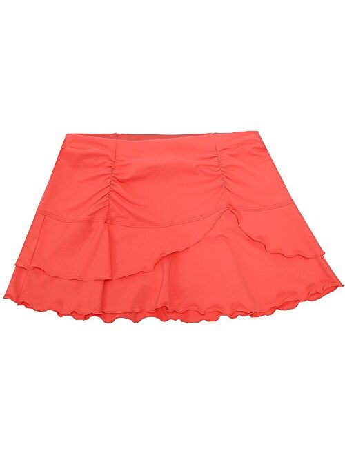 Verabella Women's Solid Ruffle Layered Swimsuit Beach Cover Up Skirt
