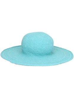 Women's Cotton Crochet 4 Inch Brim Floppy Hat