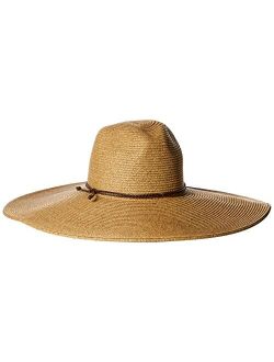 Women's Floppy Sun Hat with Pinched Crown and Twisted Band