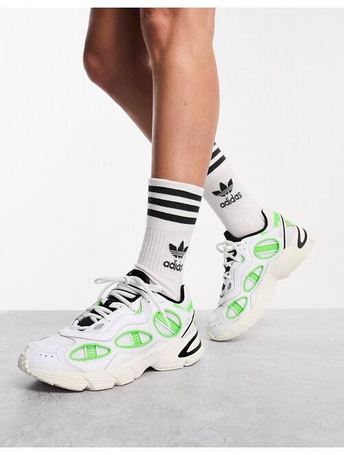 adidas Originals Astir sneakers in white and green