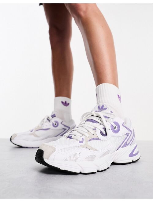 adidas Originals Astir sneakers in white and lilac
