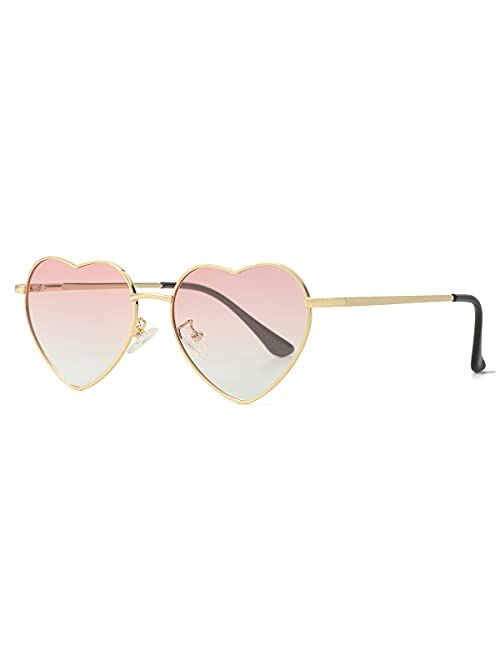 Gleyemor Girls Polarized Sunglasses, Cute Heart Shaped Sunglasses for Kids Girl Age 3-10