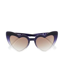 tinted heart-frame sunglasses