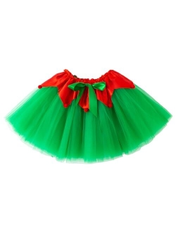 Lanzom Women's Classic Elastic 4-Layered Tulle Tutu Skirt Ballet Party Costume Hallowen Christmas Day Gift