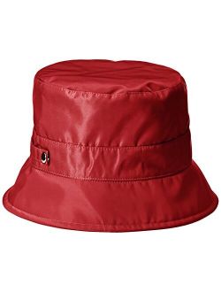Women's Nylon Rain Bucket Hat with Functional Closure