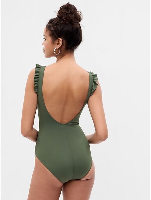 Gap Recycled Ruffle One-Piece Swimsuit