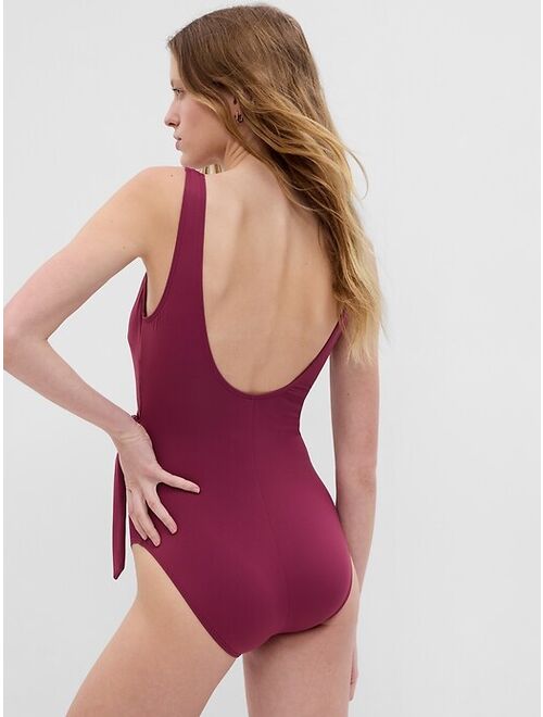 Gap Recycled Wrap Front One-Piece Swimsuit