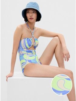Recycled Halter One-Piece Swimsuit