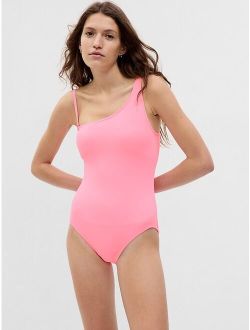 Recycled One-Shoulder One-Piece Swimsuit