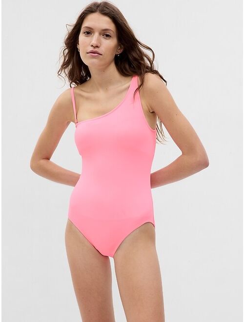 Gap Recycled One-Shoulder One-Piece Swimsuit