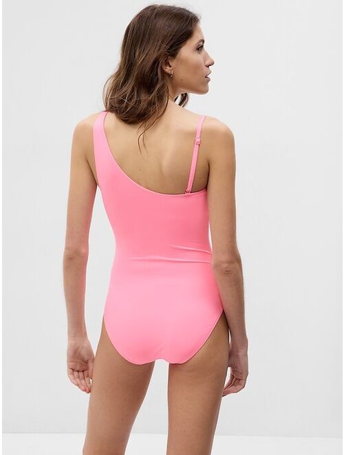 Gap Recycled One-Shoulder One-Piece Swimsuit