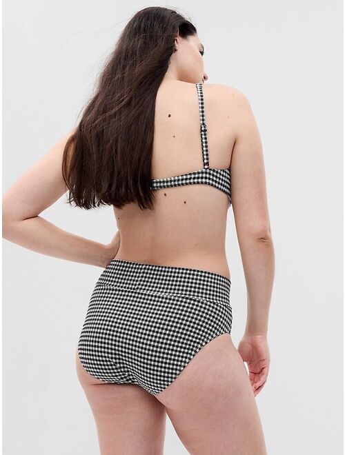 Gap Textured Gingham Crossover Bikini Bottom