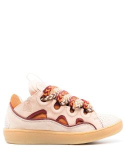 Lanvin Curb panelled sneakers