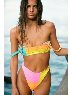 OneOne Swim Anastasia Neon Multi Reversible Bralette Bikini Top