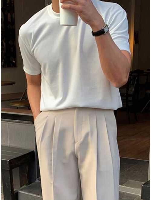 DAZY Men Solid Round Neck Tee