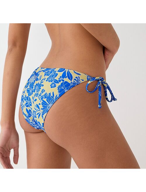 J.Crew String hipster full-coverage bikini bottom in blue floral
