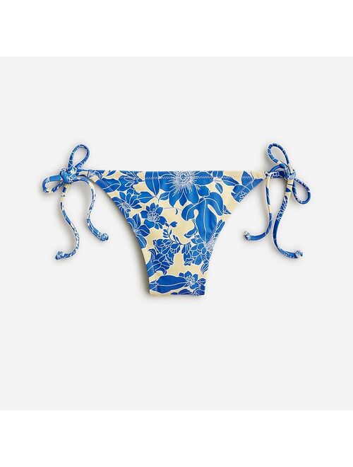 J.Crew String hipster full-coverage bikini bottom in blue floral