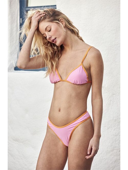 Lulus Malibu Muse Pink Triangle Bikini Top