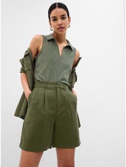 SoftSuit Pleated Shorts in TENCEL Lyocell