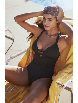 Active V-Neck One-Piece Swimsuit