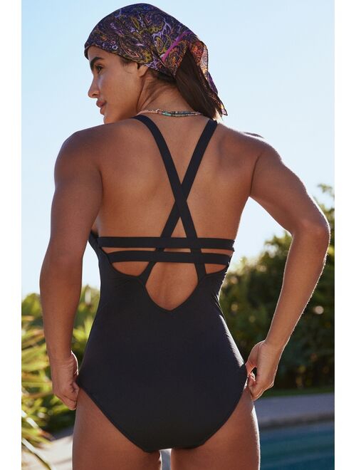 Seafolly Active V-Neck One-Piece Swimsuit