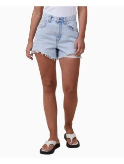 Women's High Mom Denim Shorts