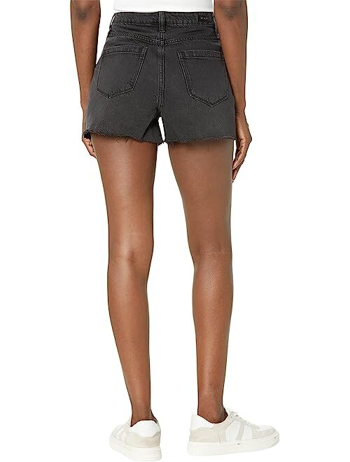 BLANKNYC Blank NYC Reeve High-Rise Five-Pocket Shorts with Destructed Hem in Living Life
