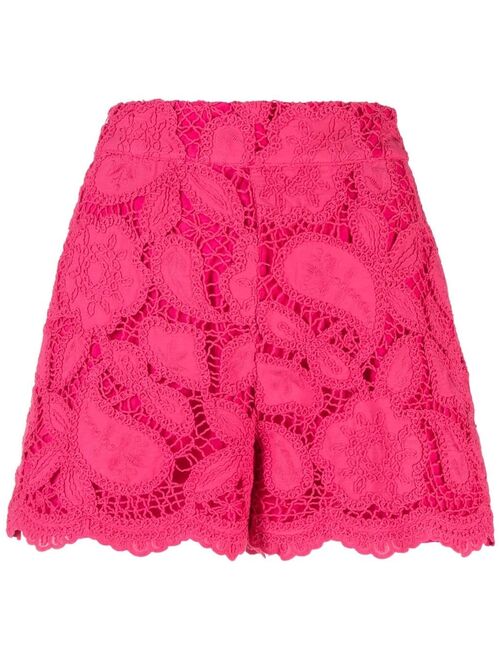Maje Lannick broderie-anglaise shorts