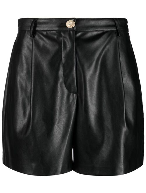 PINKO faux leather tailored shorts