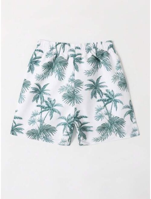 Toddler Boys Palm Tree Print Swim Shorts