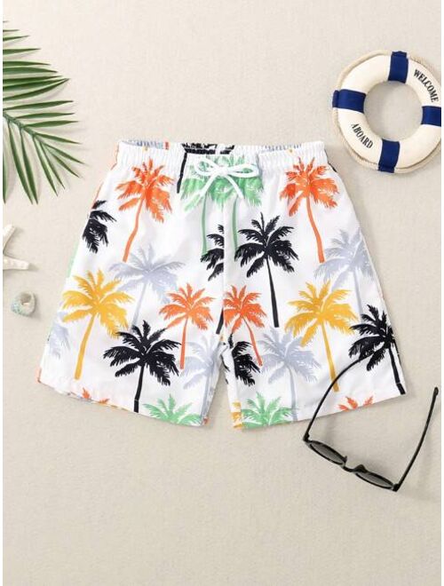 Toddler Boys Tropical Print Swim Shorts