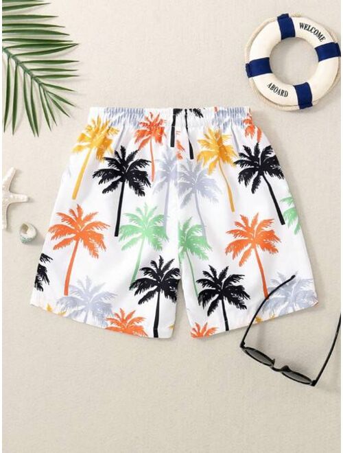 Toddler Boys Tropical Print Swim Shorts