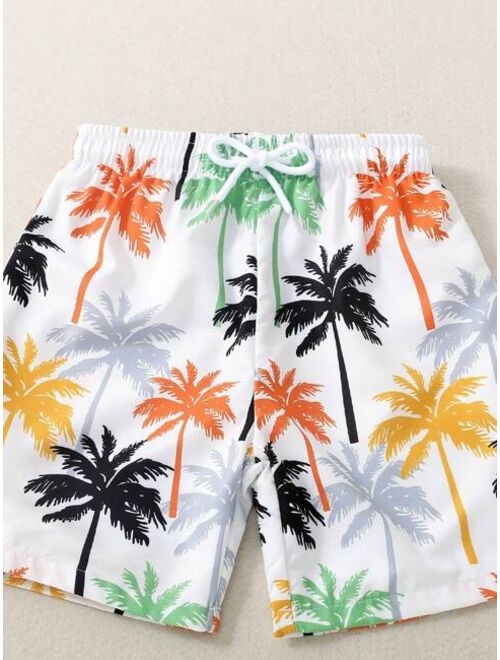 Toddler Boys Tropical Print Swim Shorts
