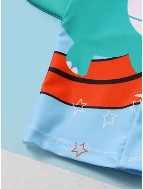 Toddler Boys Cartoon Graphic One Piece Swimsuit