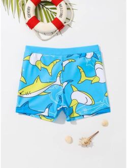 Toddler Boys Shark Print Swim Shorts