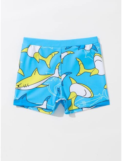 Toddler Boys Shark Print Swim Shorts