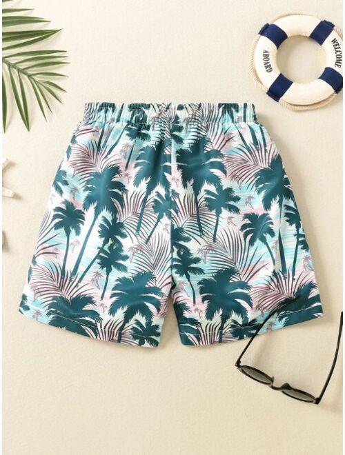 Toddler Boys Tropical Print Swim Shorts
