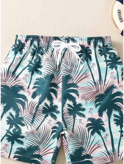 Toddler Boys Tropical Print Swim Shorts