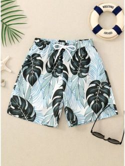 Toddler Boys Tropical Print Swim Shorts