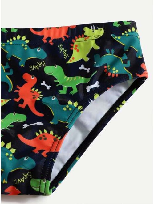 Toddler Boys Dinosaur Print Swim Shorts