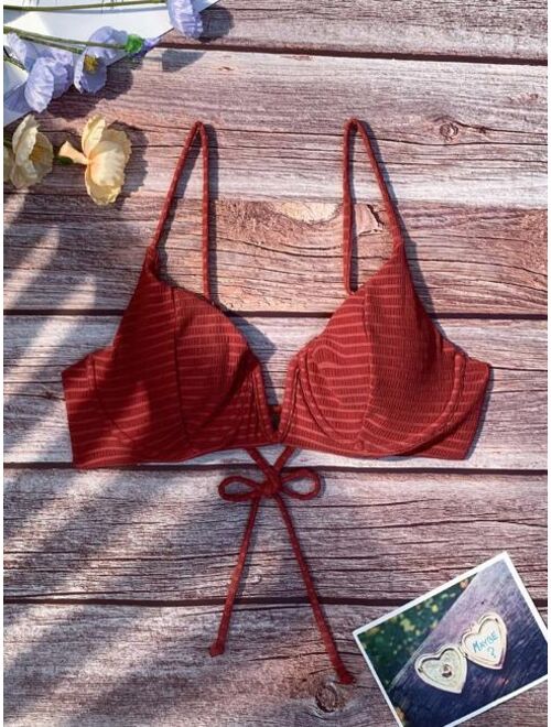 Shein Solid Underwire Bikini Top