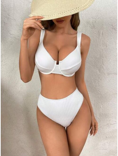 SHEIN DD Solid Underwire Bikini Top